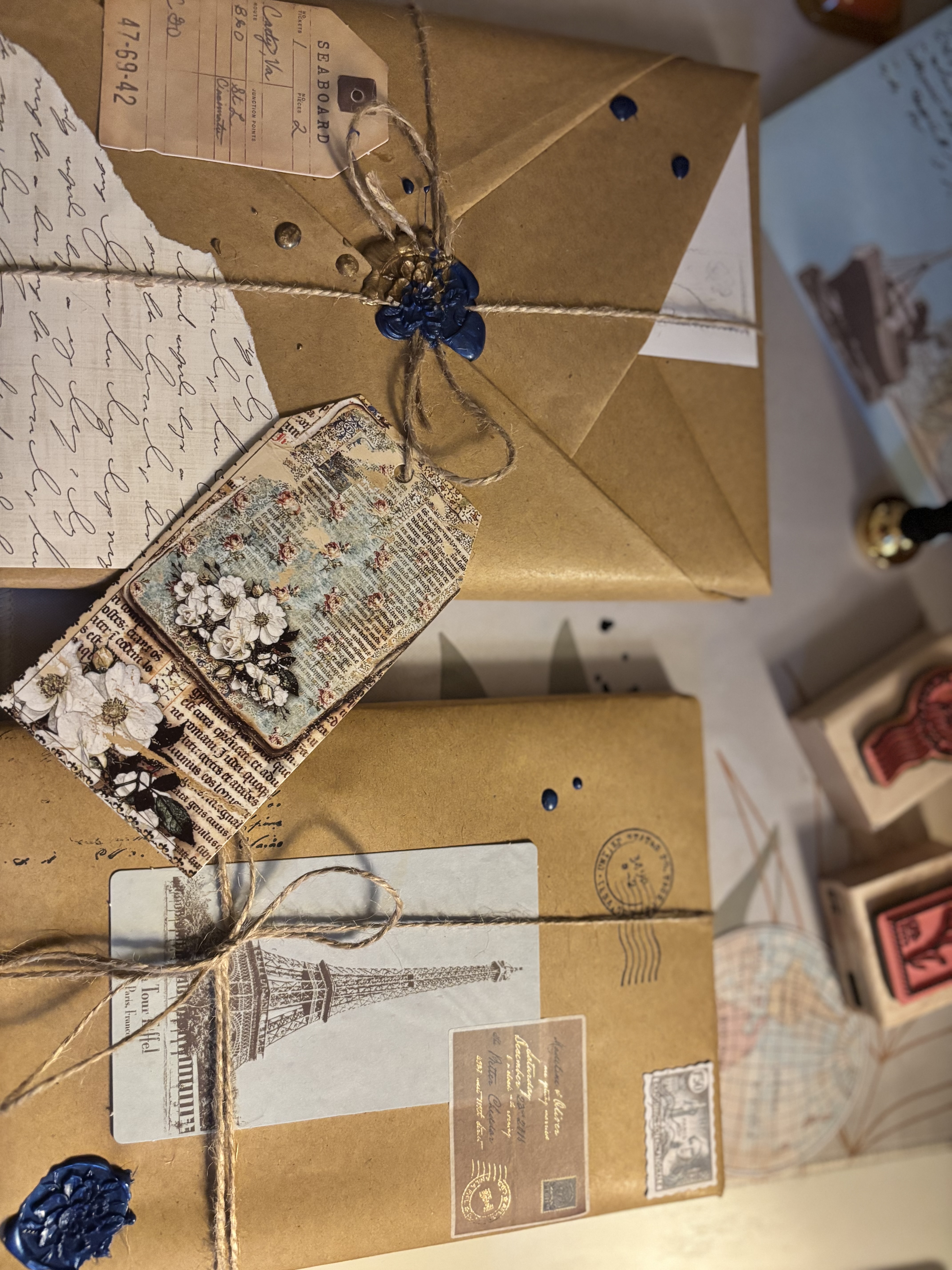 The art of curation — vintage packages and correspondence
